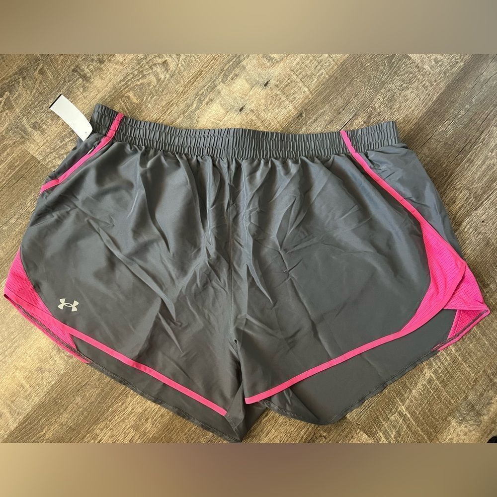 Under Armour Charcoal and Fuchsia Athletic Shorts